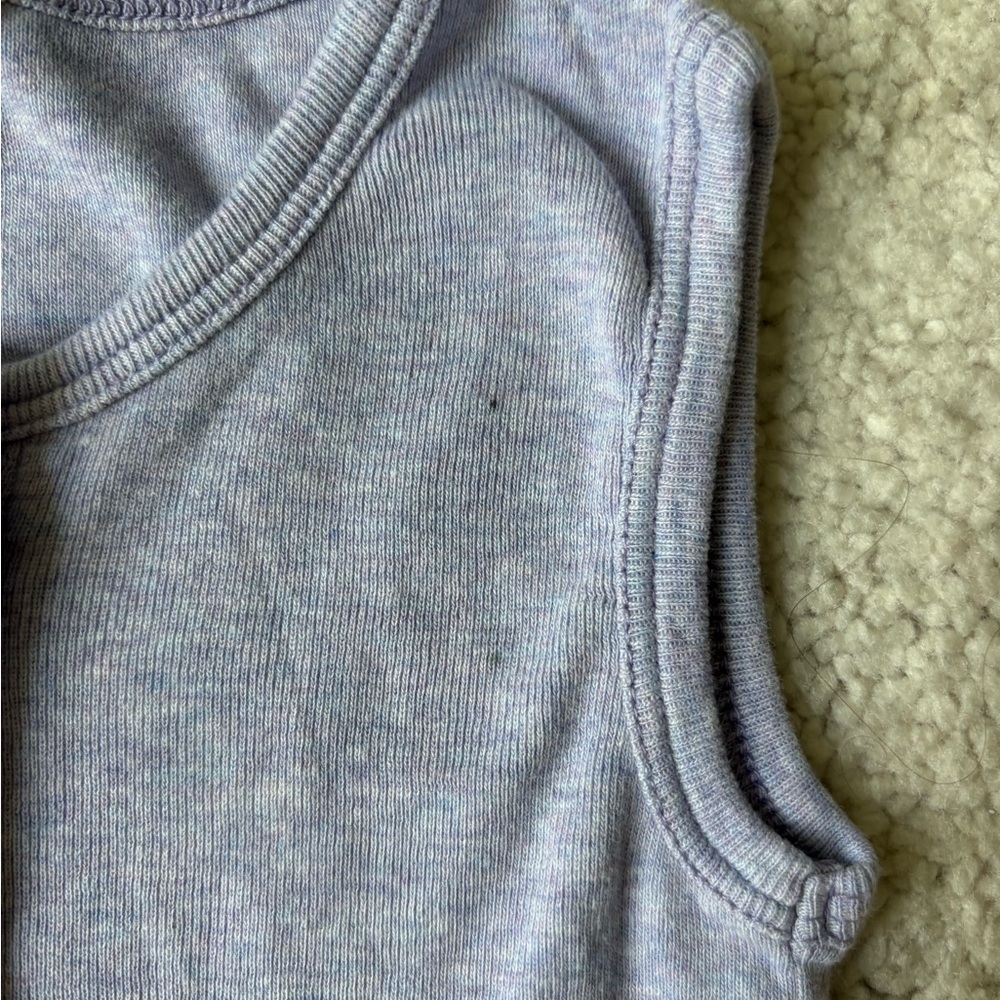 Kate Quinn Lavender Button-Up Snap Closure Sleeveless Onesie - Picture 4 of 8